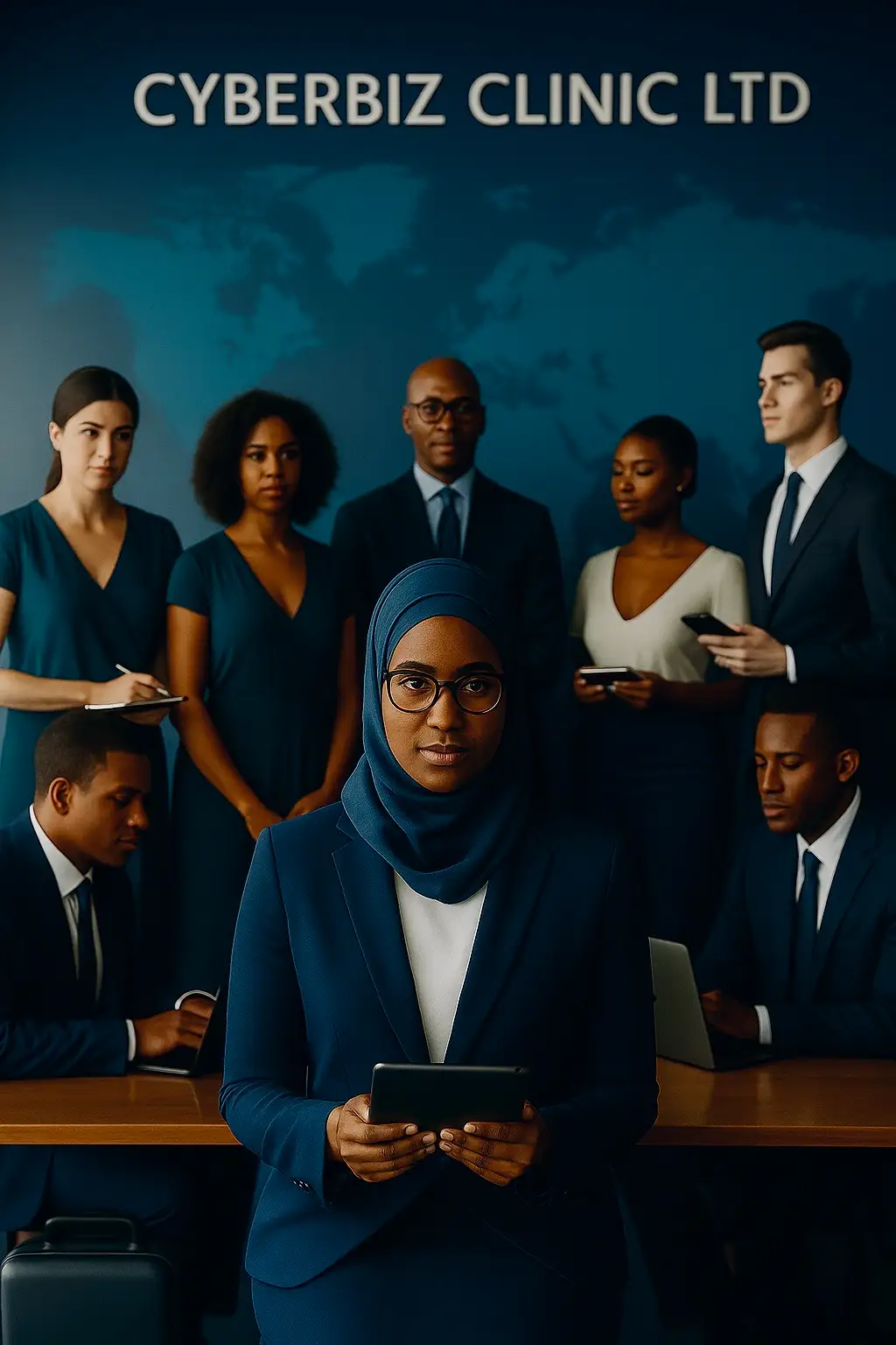 CyberBiz Clinic Ltd. team working in Koidu, Sierra Leone