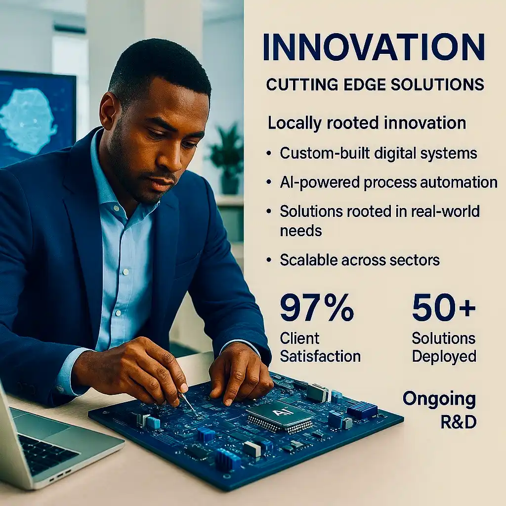 Engineers working on context-aware digital solutions in Sierra Leone